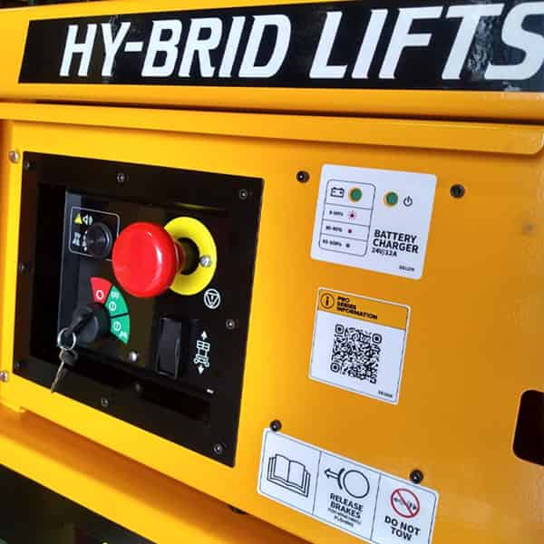 QR Code on a Hy-Brid Lift