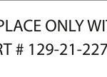 DECAL, CONTROL BOARD-129-21-227-50