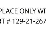 DECAL, CONTROL BOARD-129-21-267-50