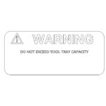 DECAL,CAPACITY,TOOL TRAY