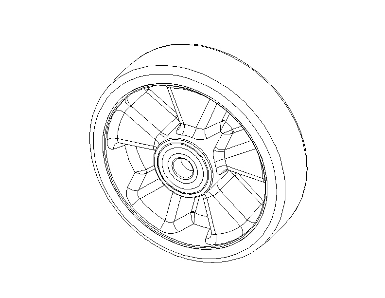 WHEEL,8X2 GREY NM BB 0.79 AXLE