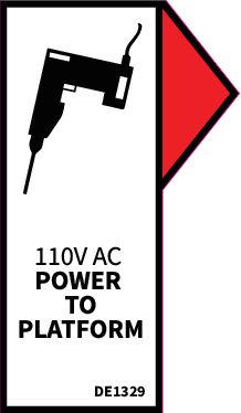 DECAL, POWER TO PLATFORM