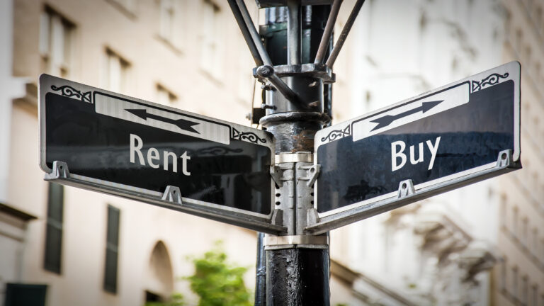 Street Sign Buy versus Rent
