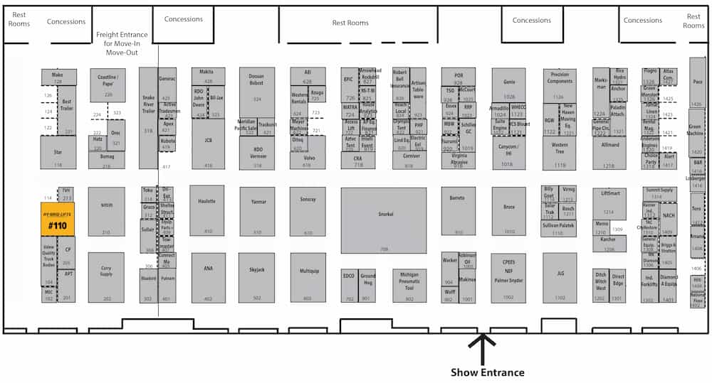 Trade show floorplan