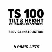 SI TS100 Tilt Height Calibration Procedures