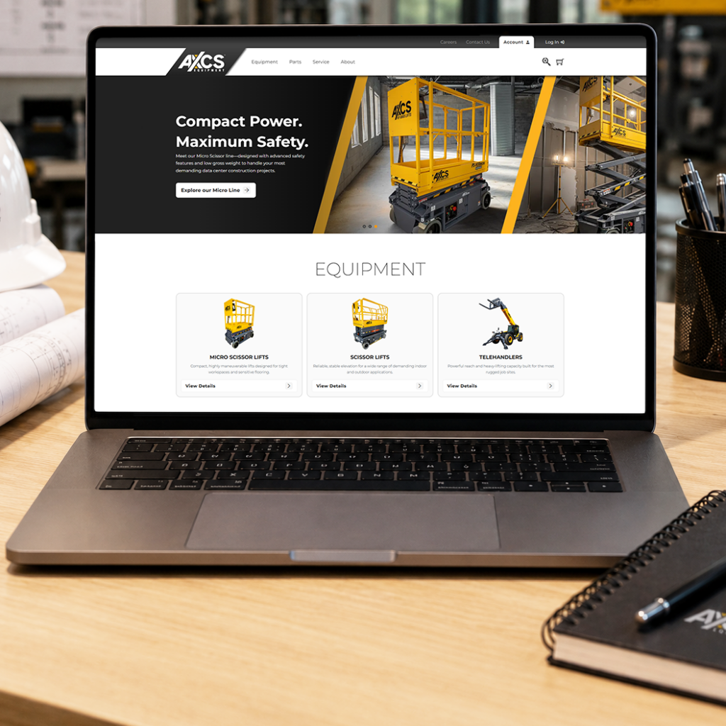 AXCS Equipment - New Website Homepage
