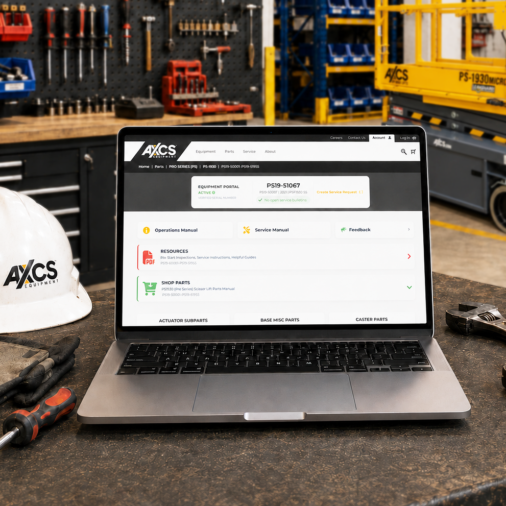 AXCS Equipment - New Website Service Portal